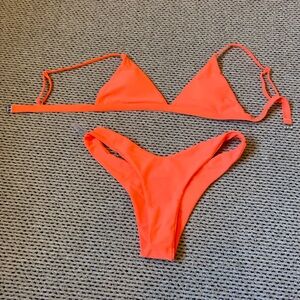Orange SHEIN bathing suit